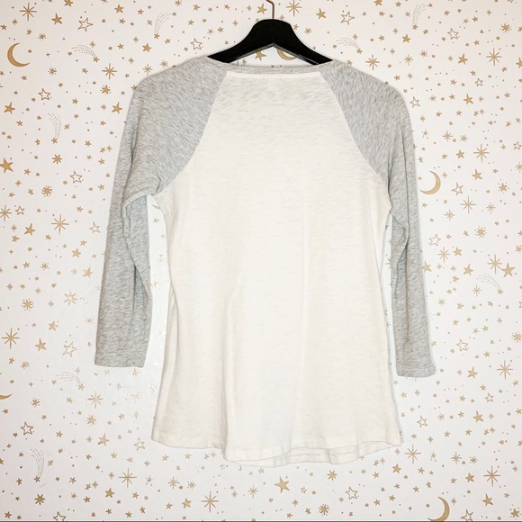 J. Crew Jewel Embellished Casual Baseball Long Sleeve Tee Size Small - Picture 4 of 7
